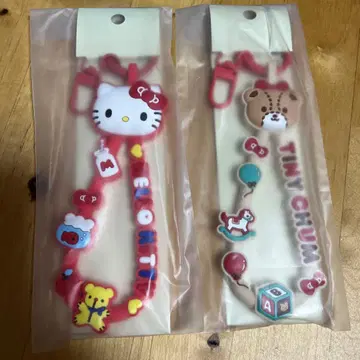 산리오 고무줄 키링 키티 타이니참