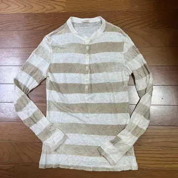 massimo dutti 긴팔 셔츠 베이지 화이트 스트라이프