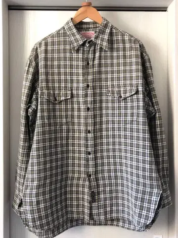 FILSON 인디언 마드라스 체크 셔츠 플랩 포켓 카키