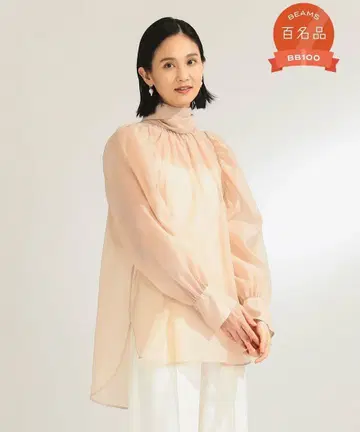 BEAMS 100명품/Demi-Luxe BEAMS/오간자 리본 블라우스