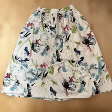 orSlow x BEAMS BOY 플레어 스커트 페인트 멀티 컬러
