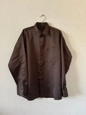BEAMS 브라운 긴팔 셔츠 S