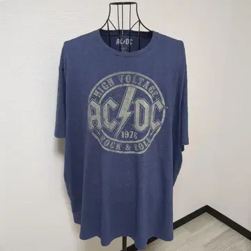 ACDC 밴드 티셔츠 3XLT 네이비 빅 사이즈