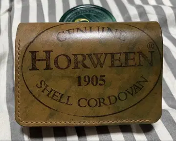 HORWEEN 쉘 코도반 이단 접이식 지갑