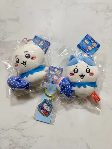 치이카와 오키나와 한정판 [징베이 상어] 봉제 인형 키체인 & 키링 세트