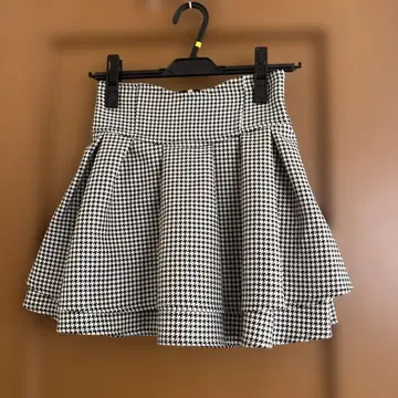 미셸 마카롱 하운드투스 체크 슬림 레그 미니 스커트 S 사이즈