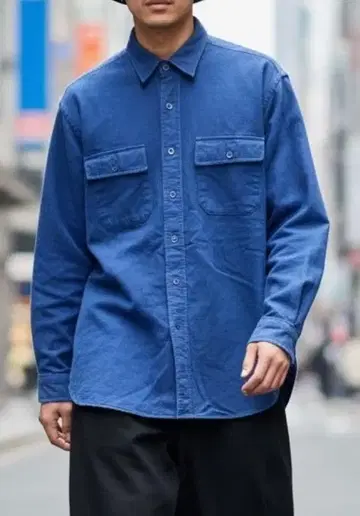 [ L.L.Bean ] 샤모아 아크로스 셔츠 블루 L 사이즈