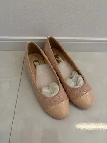 미셸 마카롱* 퀼팅 펌프스 플랫 펌프스 핑크
