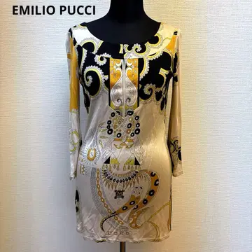 EMILIOPUCCI 에밀리오 푸치 튜닉 블라우스 페이즐리 무늬 실크