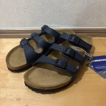 BIRKENSTOCK 네이비 3 스트랩 샌들 36 23cm