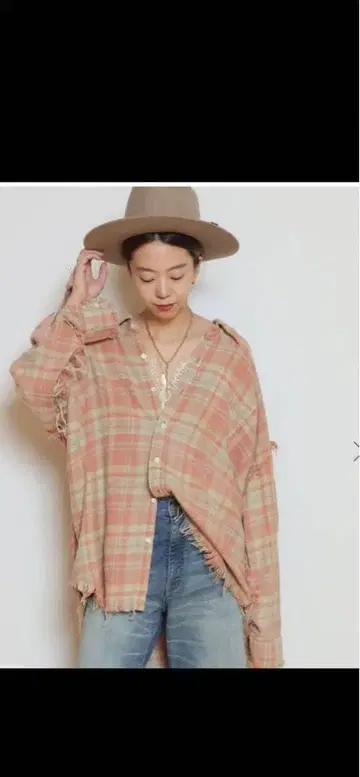 R13/알서틴 SHREDDED SEAM DROP NECK