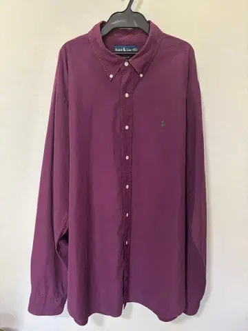 랄프 로렌 XXL 클래식 핏 빅 실루엣 셔츠 퍼플