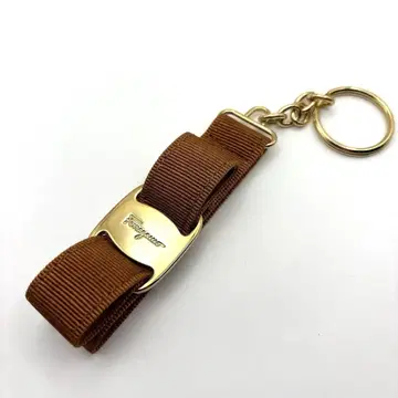살바토레 페라가모 바라 리본 키링 골드