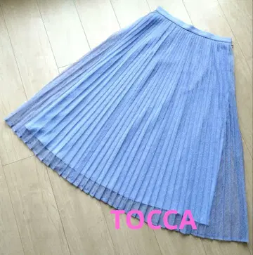 TOCCA 롱 스커트 플리츠 레이스 플레어