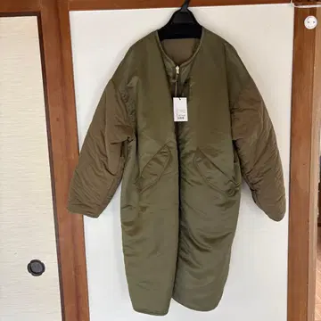 노카라 퀼팅 자켓 밀리터리