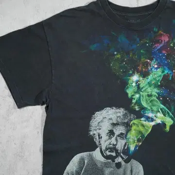 US 구제 의류 EINSTEIN 아인슈타인 아트 T셔츠 우주 상대성 이론