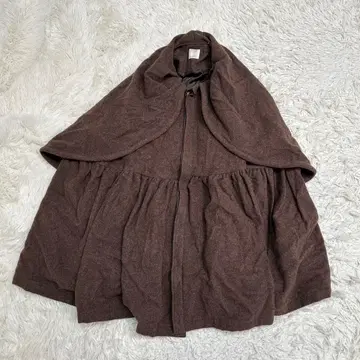 DECO depuis1985 울 판초 자켓 코트 브라운