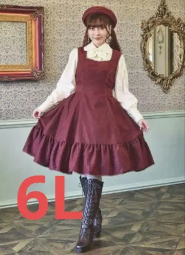 6L 빅 사이즈 클래식 로리쿠루미 노엘 드 메모와르 오버롤 스커트