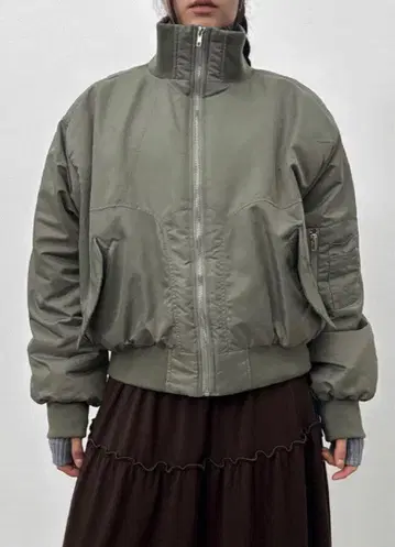 BLACKUP Zinga High Neck Flight Jacket