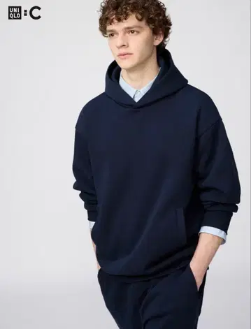 [새상품급] UNIQLO : C 맨투맨 셋업 M NAVY