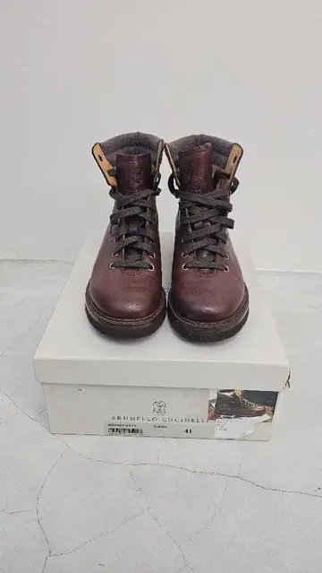 새상품 Brunello Cucinelli 브라운 마운틴 부츠 41