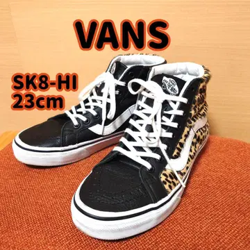 VANS SK8-HI 레오파드 무늬 송치 스니커즈 23cm