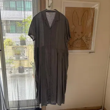 hal 고토 유키코 씨 fog linen work 그레이 원피스 덤