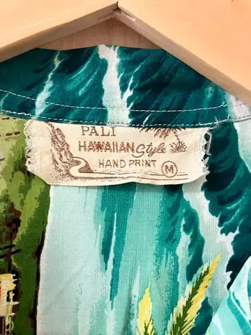 50s PALI HAWAIIAN 스타일 알로하 셔츠 빈티지