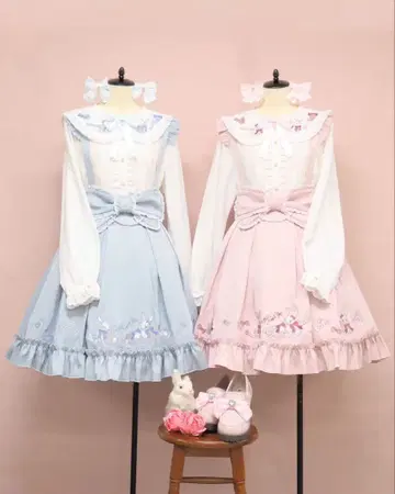 새상품급 Amavel Candy Rabbit 블라우스 스커트