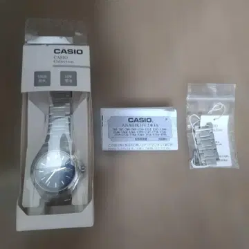 CASIO 쿼츠 시계 블루 다이얼
