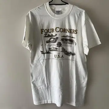 데드스탁 90s FOUR CORNERS T셔츠 화이트 USA