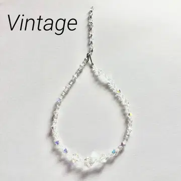 빈티지 오로라 비즈 목걸이 초커 vintage 구제 의류