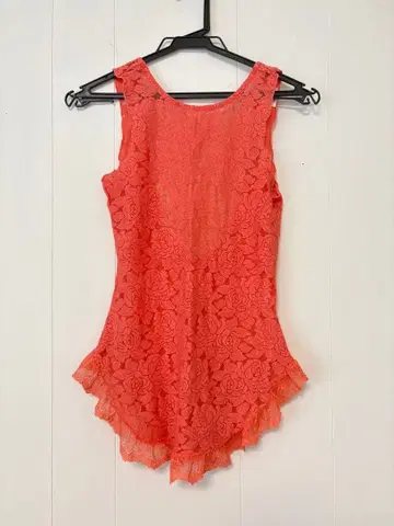 Freepeople 코랄 핑크 레이스 탱크탑