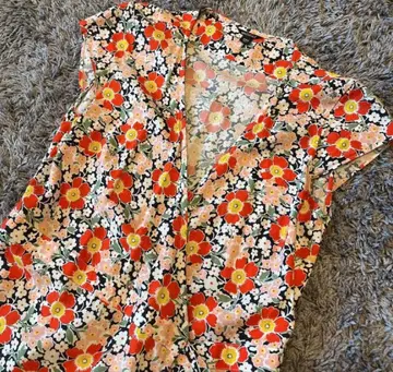 Jcrew Mercantile 플라워 프린트 반팔 셔츠 XXS