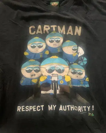 [굿페이드] 사우스 파크 CARTMAN T셔츠 블랙 빈티지