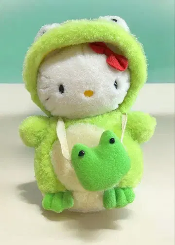 산리오 레트로 키티 봉제 인형 개구리 초레어 1998년 제조