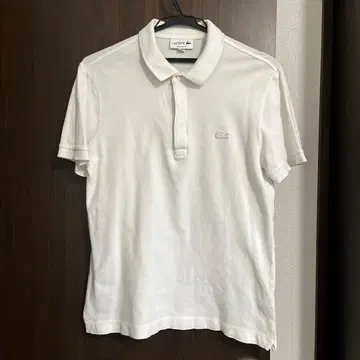 LACOSTE 화이트 피케 셔츠 M