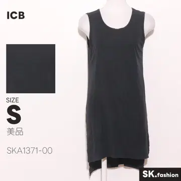 새상품급 ICB 원피스 무릎 위 기장 슬리브리스 슬릿 백 롱 심플