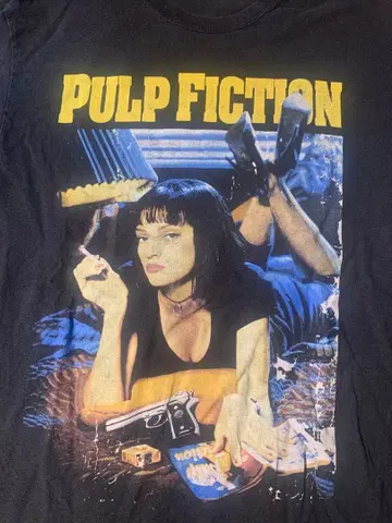 [ 대형 프린트 ] PULP FICTION T셔츠 블랙