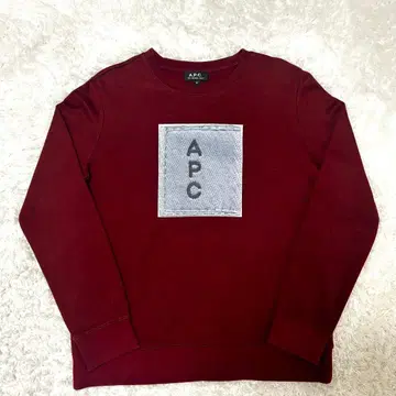 새상품급 A.P.C 아페쎄 맨투맨 트레이닝복 로고 남녀 공용 빨간색 M