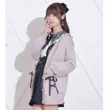 NOEMIE 노에미 니트 가디건 핑크 M 양산형 지뢰계