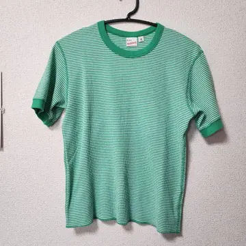 Healthknit 스트라이프 T셔츠 S 그린