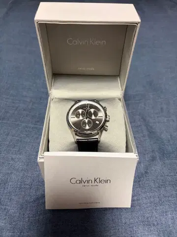 Calvin Klein 쿼츠 손목시계 실버/블랙