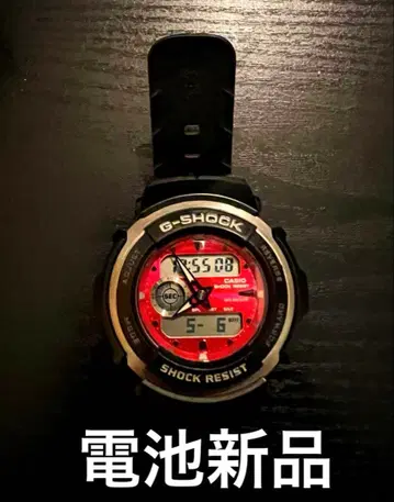 CASIO G-SHOCK G-300 손목시계 블랙/레드