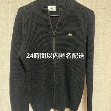 라코스테 LACOSTE SPORT 긴팔 풀 집업 니트 블랙 블루종