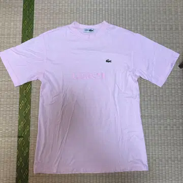 [ 새상품 미사용 ] 빈티지 LACOSTE 80s 핑크 T셔츠 로고 자수