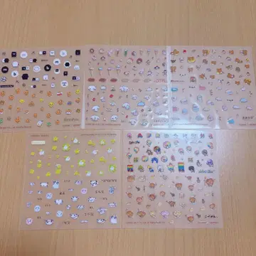 산엑스 유니버스 가챠 네일 씰 전 5종 컴플리트 세트