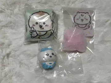 치이카와 Baby 소프트 비닐 복조리 파우치 퐁퐁 참 포함 폰탭 3점