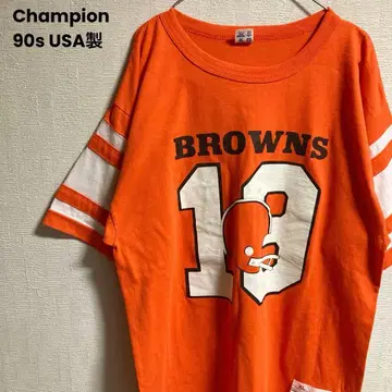 90s USA제 Champion 풋볼 T셔츠 BROWNS