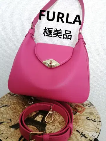 컨디션 최상 FURLA 2way 백 핑크